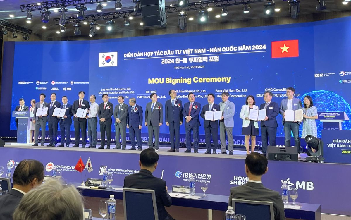 CMC Consulting Signs MOU With KVIT At The Vietnam - Korea Investment Cooperation Forum 2024: Accompanying Businesses On The Digital Transformation Journey